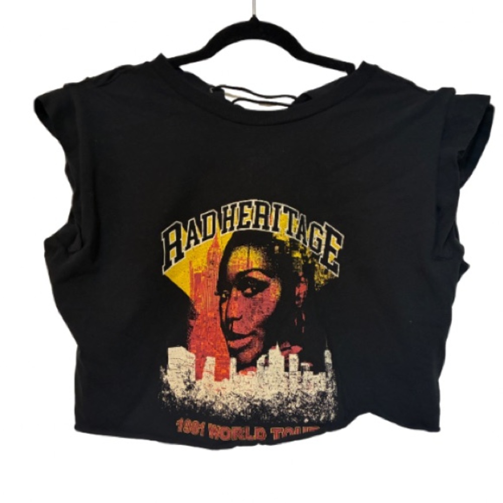 Radheritage Black Graphic Muscle Tee Kahlana Barfield Brown Edition